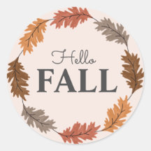 Pegatinas de otoño de Hello Fall Watercolor