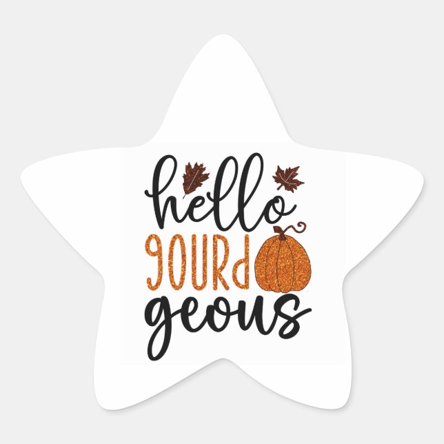 Pegatinas de otoño de Hello Gourdgeous (Anverso)