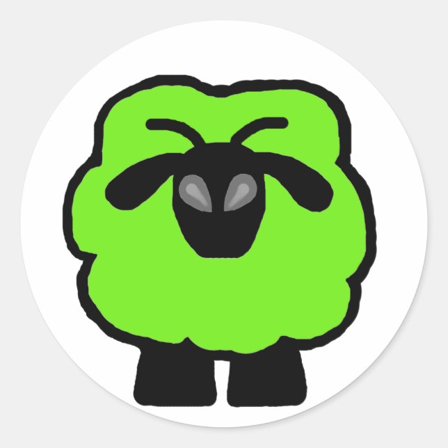 Pegatinas de Ovejas Alien (Anverso)