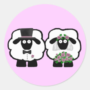 Pegatinas de ovejas bodas