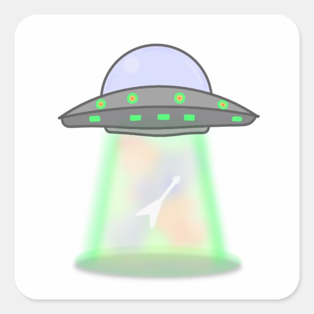 Pegatinas de ovni alienígena (Anverso)