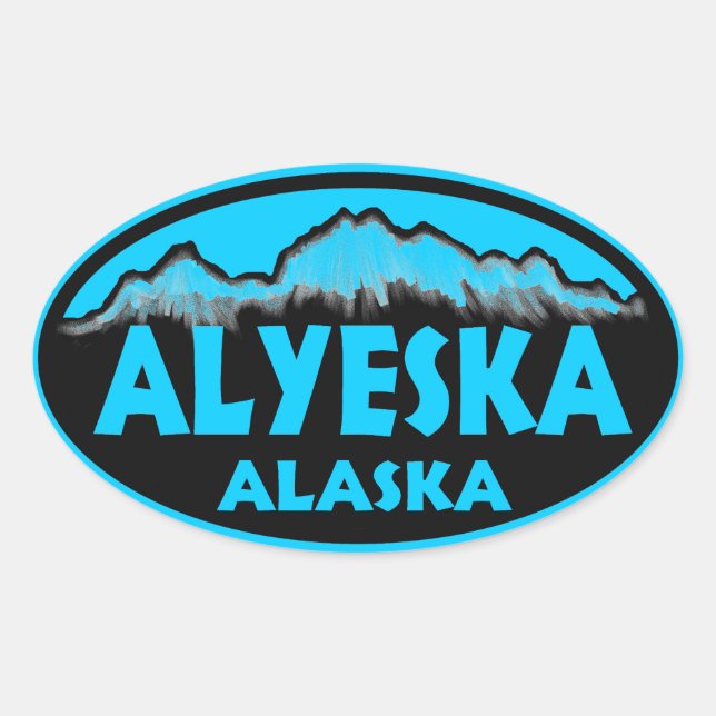 Pegatinas de óvulos azules de Alyeska Alaska (Anverso)