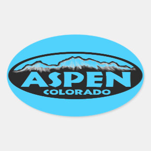 Pegatinas de óvulos azules de Aspen Colorado
