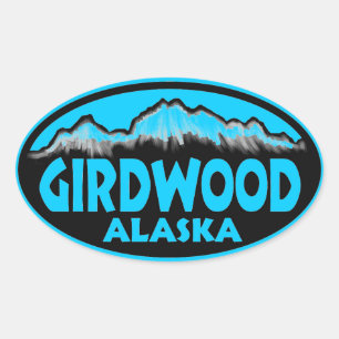 Pegatinas de óvulos azules de Girdwood Alaska