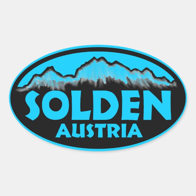 Pegatinas de óvulos azules de Solden Austria (Anverso)