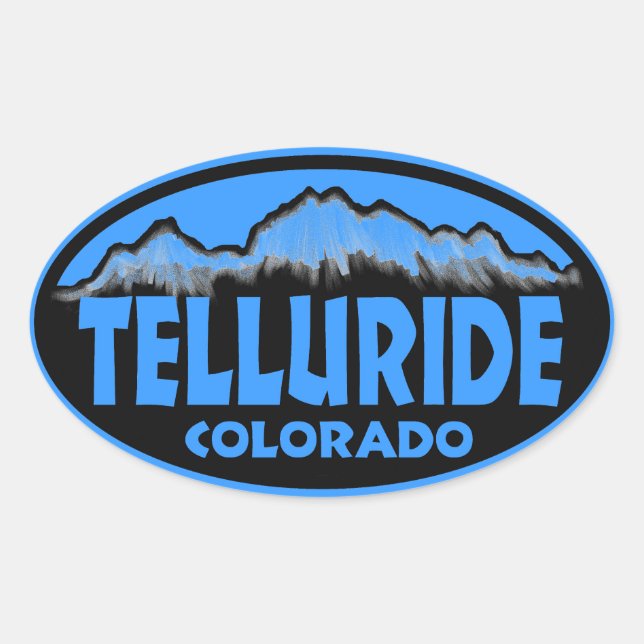 Pegatinas de óvulos azules de Telluride Colorado (Anverso)