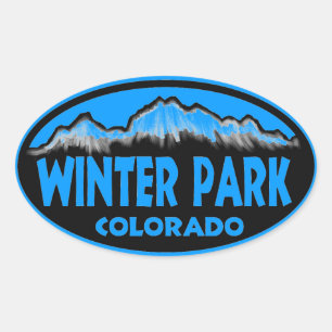 Pegatinas de óvulos azules de Winter Park Colorado