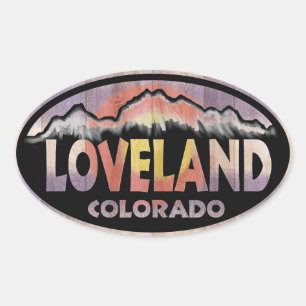 Pegatinas de óvulos de la bandera de Loveland Colo