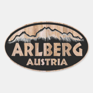 Pegatinas de óvulos de madera de Arlberg Austria