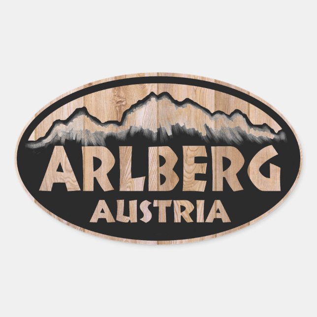 Pegatinas de óvulos de madera de Arlberg Austria (Anverso)