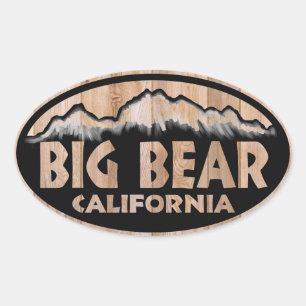 Pegatinas de óvulos de madera de Big Bear Californ