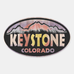 Pegatinas de óvulos de madera de Keystone Colorado
