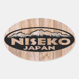 Pegatinas de óvulos de madera de Niseko Japón