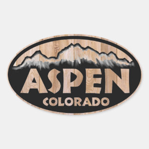 Pegatinas de óvulos de signo de madera de Aspen Co