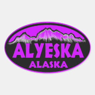 Pegatinas de óvulos púrpura de Alyeska Alaska