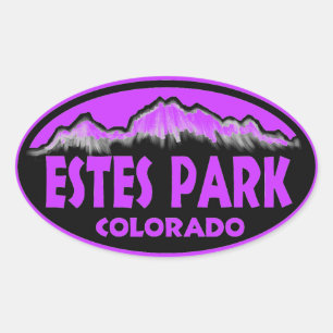 Pegatinas de óvulos púrpura de Estes Park Colorado