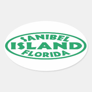 Pegatinas de óvulos verdes de la isla de Sanibel F