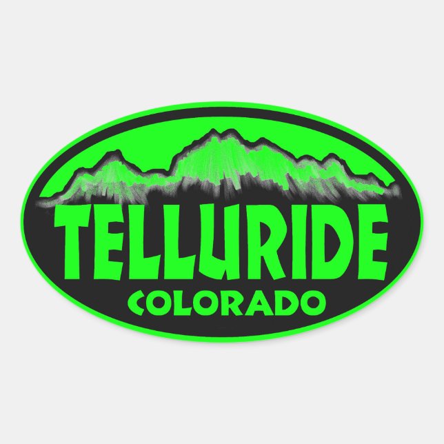 Pegatinas de óvulos verdes de Telluride Colorado (Anverso)