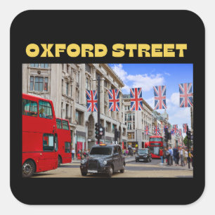 Pegatinas de Oxford Street en negro
