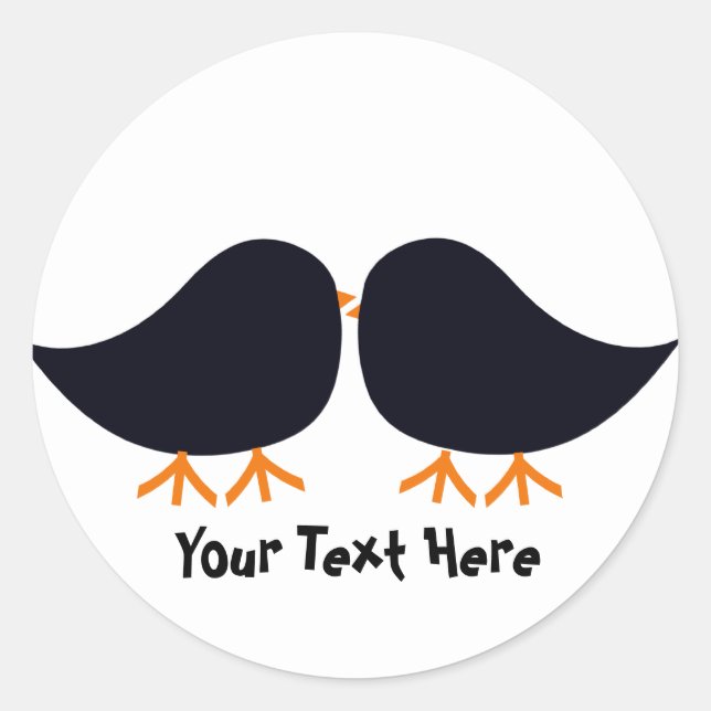 Pegatinas de pájaro con bigote lindo (Anverso)
