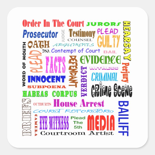 Pegatinas de Palabras Legales (Anverso)