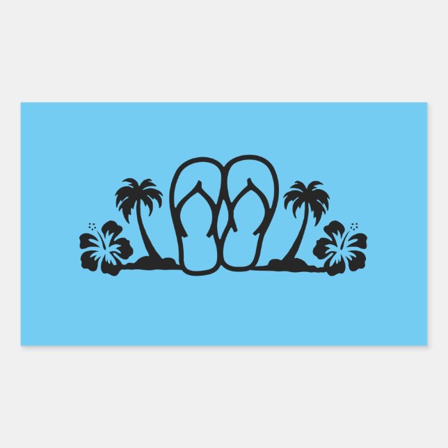 Pegatinas de Palm Trem Fun Flip Flops (Anverso)