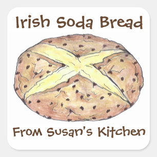 Pegatinas de pan de soda irlandés en el día de Pat