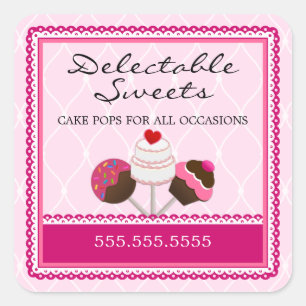 Pegatinas de panadería Cake Pops