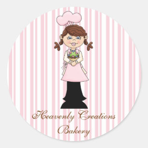 Pegatinas de panadería de Chef Rosa