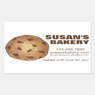 Pegatinas de panadería personalizados con chocolat
