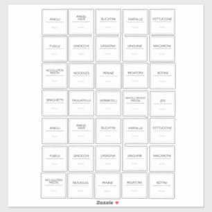 Pegatinas de Pantry Labels