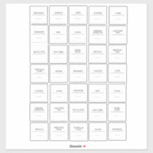 Pegatinas de Pantry Labels