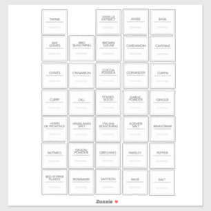 Pegatinas de Pantry Labels