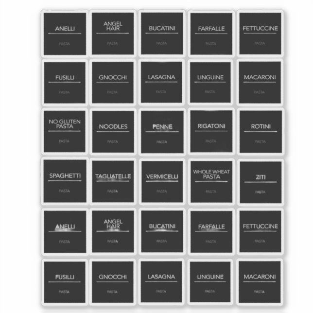 Pegatinas de Pantry Labels (Anverso)