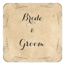 Pegatinas de papel de Grunge Brown