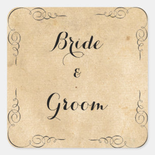 Pegatinas de papel de Grunge Brown