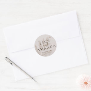 Pegatinas de papelería de Boda floral Rustic Elega