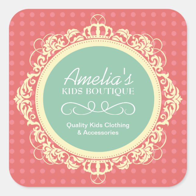 Pegatinas de paquetes Boutique para niños (Anverso)