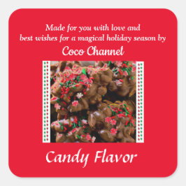 Pegatinas de paquetes de Navidades caseros Candy