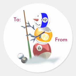 Pegatinas de paquetes de Navidades de Snowman