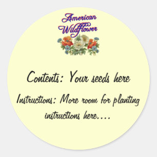 Pegatinas de paquetes de semillas de Personalizado