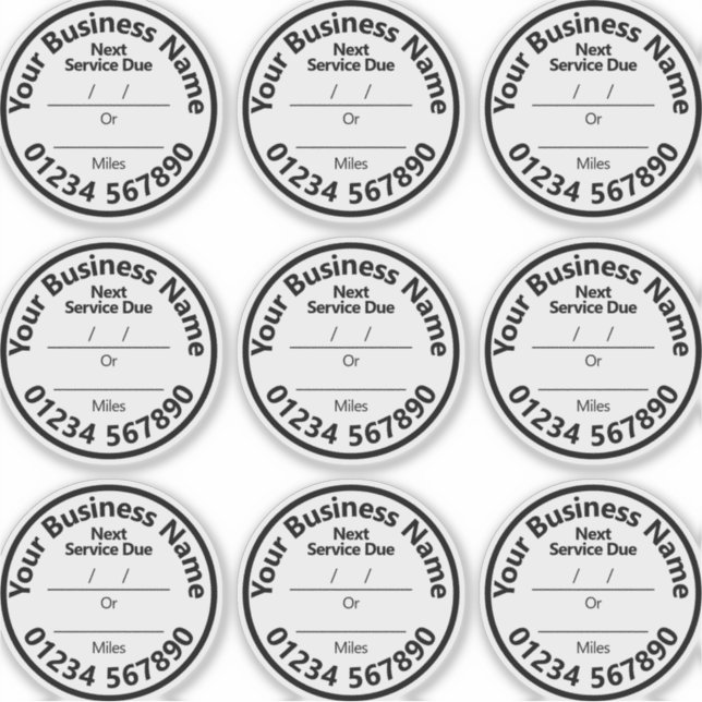 Pegatinas de Parabrisas Vencidos del Servicio de V (Anverso)