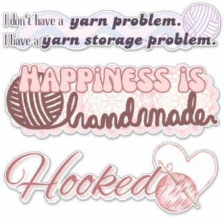 Pegatinas de parachoques crochet