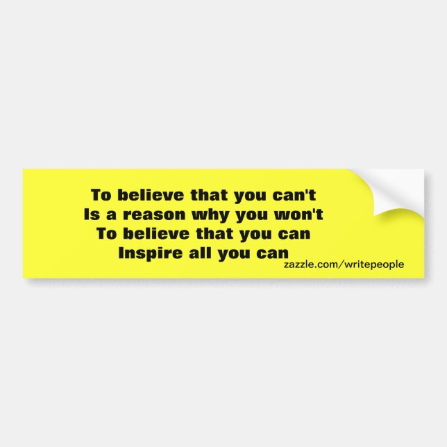 Pegatinas de parachoques de autoconfianza (Frente)