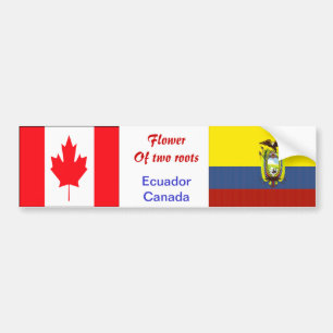 Pegatinas de parachoques de Ecuaradorian-Canadiens