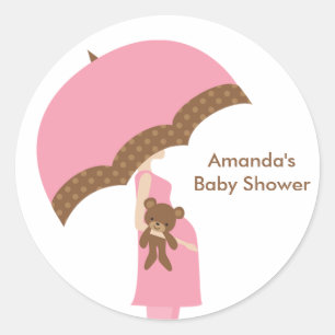 Pegatinas de paraguas rosados