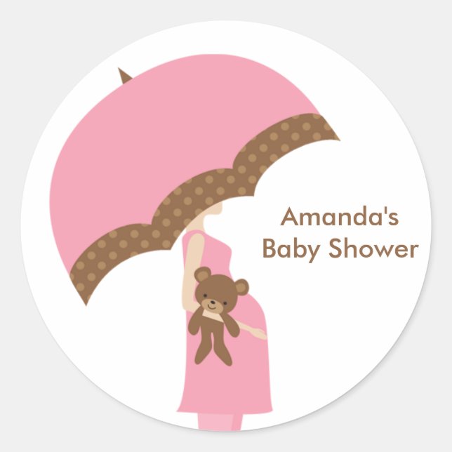 Pegatinas de paraguas rosados (Anverso)