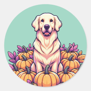 Pegatinas de parche de calabaza para el Golden Ret