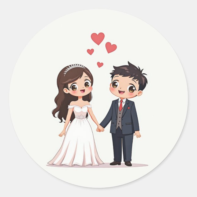 Pegatinas de Pareja de Amor Preciado (Anverso)