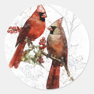 Pegatinas de parejas cardinales